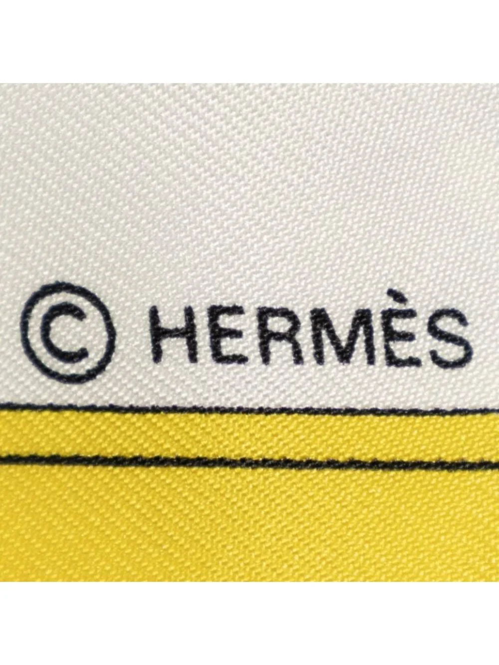 Hermes Scarf Navy White Gold Silk